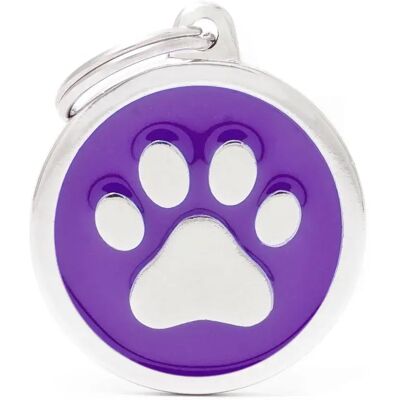 Myfamily Médaille Classique Ronde Pour Animal De Compagnie Avec Patte Purple One Size - Publicité Myfamily Médaille Classique Ronde Pour Animal De Compagnie Avec Patte Purple One Size - Publicité