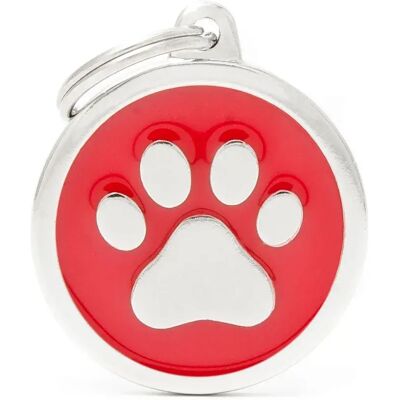Myfamily Médaille Classique Ronde Avec Patte Pour Animal De Compagnie Red One Size - Publicité Myfamily Médaille Classique Ronde Avec Patte Pour Animal De Compagnie Red One Size - Publicité