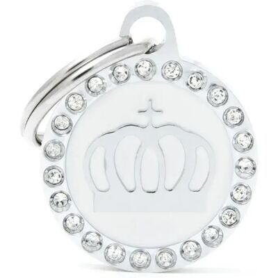 Myfamily Médaille Glamour Ronde Avec Couronne White One Size - Publicité Myfamily Médaille Glamour Ronde Avec Couronne White One Size - Publicité