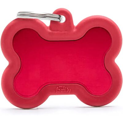 My Family - HTA01RED - Rouge - Os - Plaque d'identification - Publicité My Family - HTA01RED - Rouge - Os - Plaque d'identification - Publicité