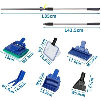 Nobleza Kit De Nettoyage Pour Aquarium 5 En 1 Black / Blue One Size - Publicité Nobleza Kit De Nettoyage Pour Aquarium 5 En 1 Black / Blue One Size - Publicité