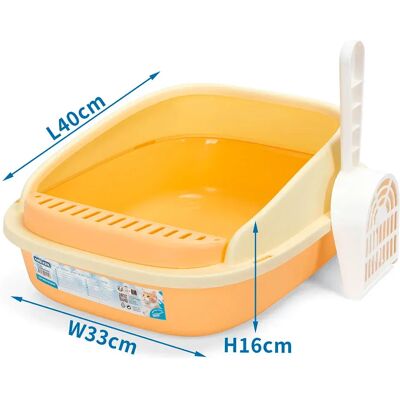 Nobleza Litière Pour Chat Orange / Yellow Light / White 50 x 40 x 20 cm - Publicité Nobleza Litière Pour Chat Orange / Yellow Light / White 50 x 40 x 20 cm - Publicité