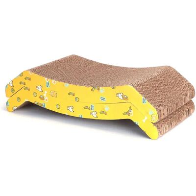 Nobleza Griffoir Pour Chat 2 Unités Yellow / Brown 44 x 22 x 12 cm - Publicité Nobleza Griffoir Pour Chat 2 Unités Yellow / Brown 44 x 22 x 12 cm - Publicité
