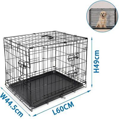 Nobleza Cage Pour Chien Black 60 x 44.5 x 49 cm - Publicité Nobleza Cage Pour Chien Black 60 x 44.5 x 49 cm - Publicité