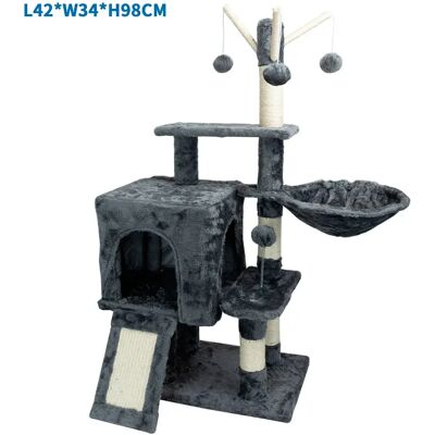 Nobleza Arbre à Chat Medium Playpen Grey 73 x 47 x 99 cm - Publicité Nobleza Arbre à Chat Medium Playpen Grey 73 x 47 x 99 cm - Publicité