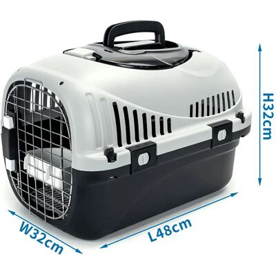 Nobleza Caisse De Transport Pour Animaux Black / Grey / Black 48 x 32 x 32 cm - Publicité Nobleza Caisse De Transport Pour Animaux Black / Grey / Black 48 x 32 x 32 cm - Publicité