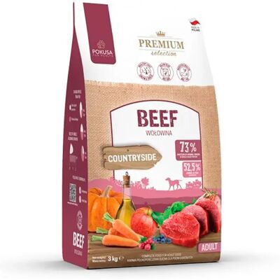 Pokusa Bœuf pour Chiens Adultes - 3kg - Publicité Pokusa Bœuf pour Chiens Adultes - 3kg - Publicité