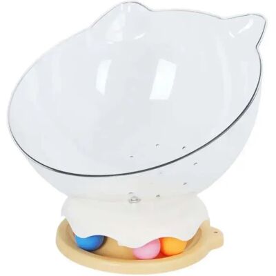 Nobleza Bol Pour Chat Shaped White / Light Brown 36 x 30 cm - Publicité Nobleza Bol Pour Chat Shaped White / Light Brown 36 x 30 cm - Publicité