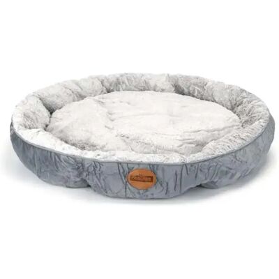 Nobleza Lit Pour Chien Color Block Pv Velvet Round Grey 80 x 18 cm - Publicité Nobleza Lit Pour Chien Color Block Pv Velvet Round Grey 80 x 18 cm - Publicité