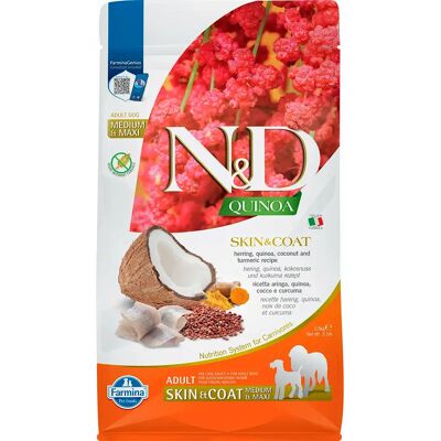 Farmina N&d Quinoa Skin Coat Hareng Nourriture Pour Chiens Moyenne/maxi 2.5kg 2.5kg - Publicité Farmina N&d Quinoa Skin Coat Hareng Nourriture Pour Chiens Moyenne/maxi 2.5kg 2.5kg - Publicité