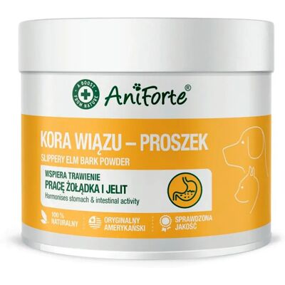 Poudre d'orme de AniForte pour Chiens et Chats - Complément Alimentaire - Publicité Poudre d'orme de AniForte pour Chiens et Chats - Complément Alimentaire - Publicité