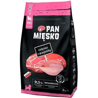 Pan Mięsko Cielé avec caille - Nourriture pour chiens - Croissance saine - Publicité Pan Mięsko Cielé avec caille - Nourriture pour chiens - Croissance saine - Publicité