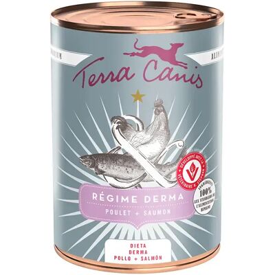 Terra Canis Alivet Nourriture Humide Dermatologique Pour Chiens Au Poulet Et Au Saumon 400g One Size - Publicité Terra Canis Alivet Nourriture Humide Dermatologique Pour Chiens Au Poulet Et Au Saumon 400g One Size - Publicité