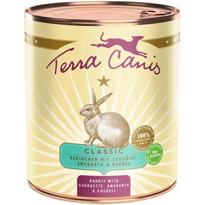 Terra Canis - Lapin avec courgette, amarante & guimauve - Nourriture pour chiens - Publicité Terra Canis - Lapin avec courgette, amarante & guimauve - Nourriture pour chiens - Publicité