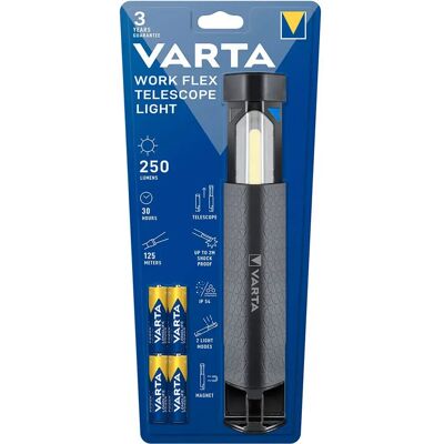 Varta Frimer 2 En 1 Black / Blue 250 Lumen - Publicité Varta Frimer 2 En 1 Black / Blue 250 Lumen - Publicité