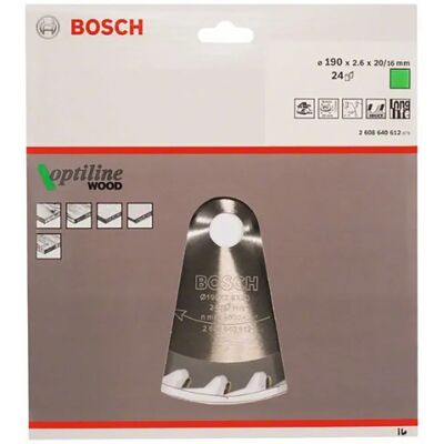 Bosch Modèle 2608640612 Disque de Scie Circulaire de Haute Qualité - Travail du Bois - Publicité Bosch Modèle 2608640612 Disque de Scie Circulaire de Haute Qualité - Travail du Bois - Publicité