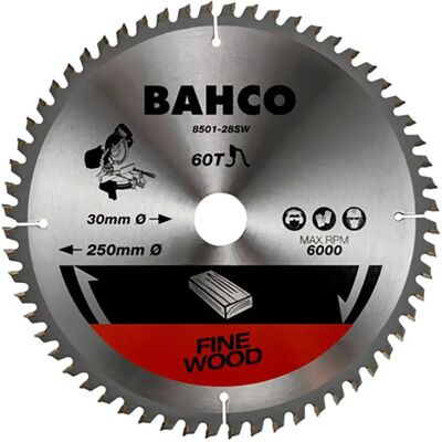BAHCO - 8501-260-40SW - Ø260 - 40T - Carbide tipped - Lame de scie circulaire - Publicité BAHCO - 8501-260-40SW - Ø260 - 40T - Carbide tipped - Lame de scie circulaire - Publicité