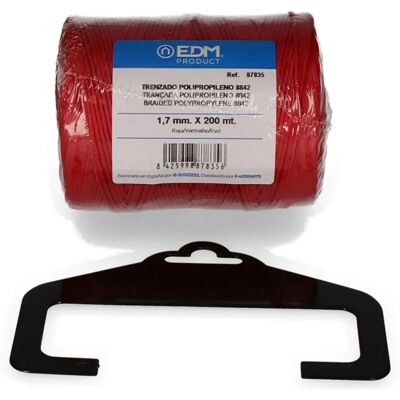 Corde Tressée Rouge EDM - Résistante, Flexible, Souple - 1,7mm x 200m - Publicité Corde Tressée Rouge EDM - Résistante, Flexible, Souple - 1,7mm x 200m - Publicité