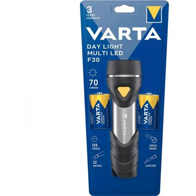 Varta Lampe De Poche Day Light Multi Led F30 Black 70 Lumens - Publicité Varta Lampe De Poche Day Light Multi Led F30 Black 70 Lumens - Publicité