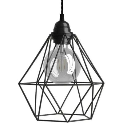 Creative Cables Lampe Suspendue Avec Ampoule Textile Diamond 1 M Black One Size - Publicité Creative Cables Lampe Suspendue Avec Ampoule Textile Diamond 1 M Black One Size - Publicité