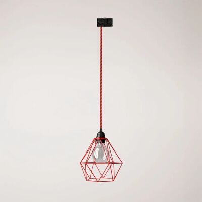 Creative Cables Lampe Suspendue Diamond Cage Track Stucchi Red One Size - Publicité Creative Cables Lampe Suspendue Diamond Cage Track Stucchi Red One Size - Publicité