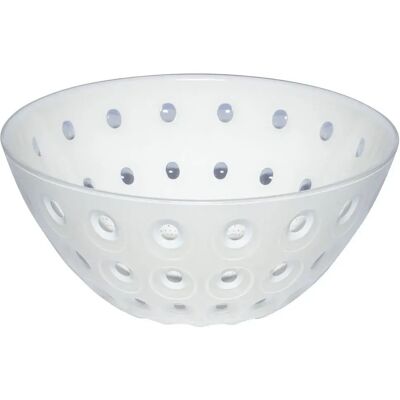 Guzzini Saladier En Verre 279425294 White / Silver One Size - Publicité Guzzini Saladier En Verre 279425294 White / Silver One Size - Publicité