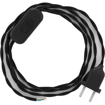 Creative - TC04 Cotone Nero - Nero - 1.80 m - Câble pour lampe - Publicité Creative - TC04 Cotone Nero - Nero - 1.80 m - Câble pour lampe - Publicité