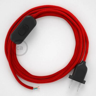 Creative Cables Câble De Lampe Rc35 1.8m Fire Red / Black One Size - Publicité Creative Cables Câble De Lampe Rc35 1.8m Fire Red / Black One Size - Publicité