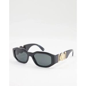 Versace - Lunettes de soleil rectangulaires - Noir Noir No