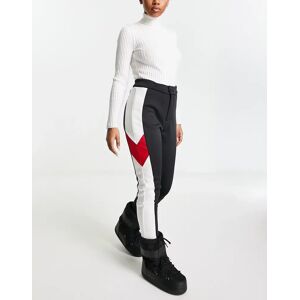 Threadbare - Pantalon de ski Ã  empiÃ¨cements - Noir et blanc Noir 38 female