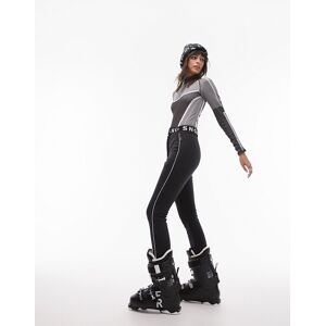 Topshop Sno Pantalon de ski stretch coupe slim avec sous pieds Noir Noir 42 female