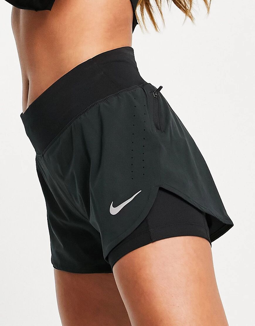 Nike Running - Eclipse - Short 2 en 1 - Noir Noir XL female