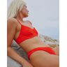 Billabong X Amanda Djerf - Bas de bikini cÃ´telÃ© Ã©chancrÃ© - Rouge Rouge XS female