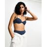 Weekday - Blizz - Haut de bikini peu couvrant Ã  armature - Bleu marine Bleu marine 2XS female