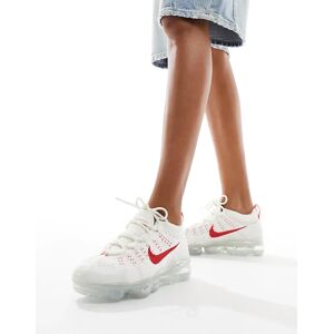 Nike - Air Vapormax 2023 NN Flyknit - Baskets - Blanc voile et rouge Blanc 38 female