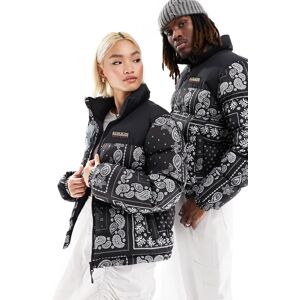 Napapijri - Doudoune Ã  motif cachemire - Noir Noir M unisex