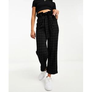 ASOS DESIGN - Pantalon carotte Ã  taille haute froncÃ©e et grands carreaux-Multicolore Multicolore 34 female