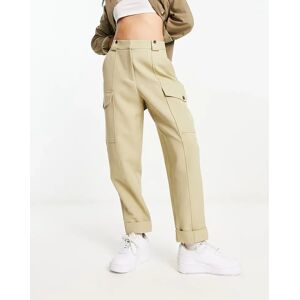 River Island - Pantalon carotte fonctionnel - Kaki-Vert Vert 40 female