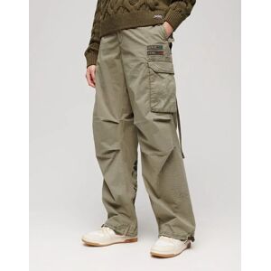 Superdry - X Ringspun - Pantalon cargo coupe boyfriend - Vert ciboulette Vert W28 female