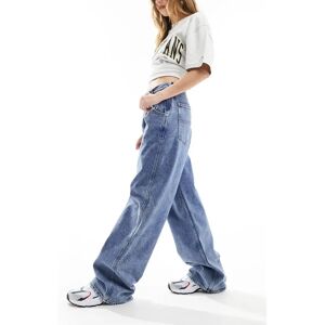 Tommy Jeans - Daisy - Jean baggy Ã  taille basse - Bleu moyen dÃ©lavÃ© Bleu W27 L30 female