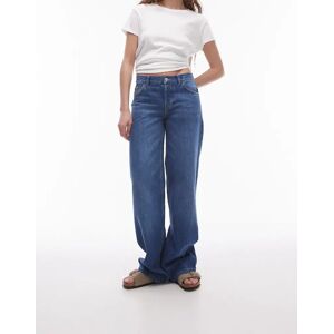 Topshop Ember Jean ample aA  taille basse Bleu riche Bleu W24 L32 female