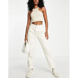 Topshop Pantalon carotte aA  plis avec poches utilitaires aa°cru Sans opinion Sans opinion 42 female