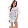 ASOS DESIGN - T-shirt oversize Ã  imprimÃ© MarcÃ© Yacht Club - Gris chinÃ© Gris S female