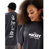 ASOS DESIGN - T-shirt unisexe oversize avec imprimÃ© Mickey Mouse et ses amis sur la colonne vertÃ©brale - Anthracite-Gris Gris L unisex