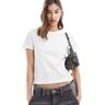 Dr Denim - Nina - Essential - T-shirt ajustÃ© Ã  manches courtes - Blanc cassÃ© Blanc XS female