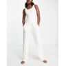 Il Sarto - Ensemble confort nervurÃ© avec dÃ©bardeur et pantalon ample - Blanc cassÃ© Blanc 42 female