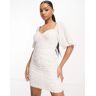 Maya - Robe de mariÃ©e courte ornementÃ©e Ã  dÃ©colletÃ© en caur - Ivoire-Blanc Blanc 40 female