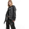 Only & Sons - Veste oversize en similicuir - Noir dÃ©lavÃ© Noir XL female