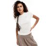 PUMA Classics - T-shirt ajustÃ© en maille cÃ´telÃ©e - Blanc cassÃ© Blanc XS female