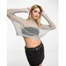 Stradivarius - Top au crochet - Ardoise-Gris Gris XS female